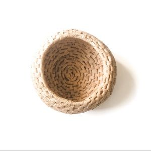 Small Round Boho Woven Basket